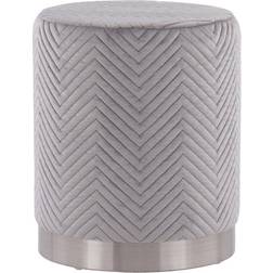 Lumisource Marla Glam Chevron Pouffe