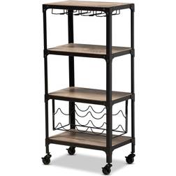 Baxton Studio Swanson Collection Trolley Table