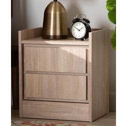 Baxton Studio Hale Modern Contemporary Oak Nightstand Bedside Table
