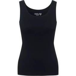 Cecil Linda Uni Color Top - Black