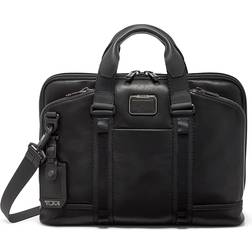 Tumi Alpha Bravo Academy Leather Breif Black