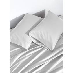 Donna Karan Fitted Bed Sheet Gray, Silver