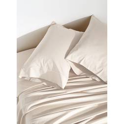 Donna Karan Silk Fitted Bed Sheet White, Yellow