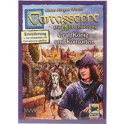 Asmodee Hans im Glück Carcassonne – gref, kung och konsorter 6:e förlängning familjespel brädspel 2-6 spelare Från 7 år 40 minuter tyska