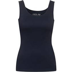 Cecil Linda Uni Color Top - Deep Blue