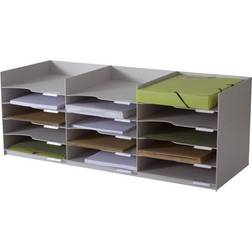 Paperflow EasyOffice Stapelbar Formularbox 15 Fächer Grau