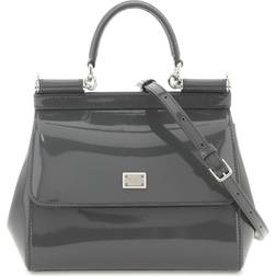 Dolce & Gabbana Sicily Small Shiny Leather Handbag