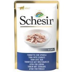 Schesir Cat Soft Adult 85 gr - Tonnetto con Spigola Confezione da 20 Pezzi