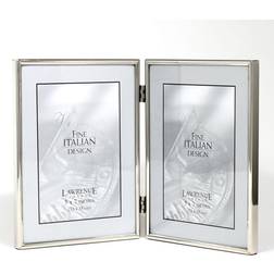 Lawrence Lawrence Hinged Double Simply Silver Metal Picture Photo Frame