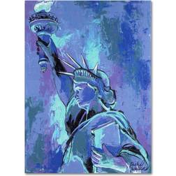 Trademark Fine Art 47" 35" Wooden Frame Statue of Liberty 2 Wall Decor