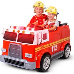 Actionbikes Motors Kinder-Elektro-Feuerwehrauto LL911 Feuerwehr Elektroauto Kinderauto 2-Sitzer, Elektro-Kinderfahrzeug