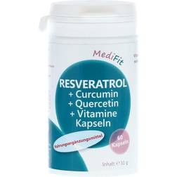 Resveratrol + Curcumin + Quercetin + Vitamine Kapseln 60 Stk.