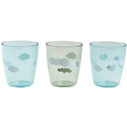 Done By Deer Set di 3 Mini Bicchieri Happy Clouds Verde