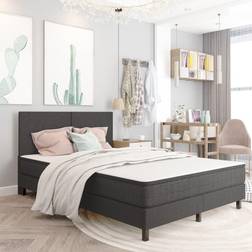 vidaXL Boxspringframe Stof Grijs 160x200 cm