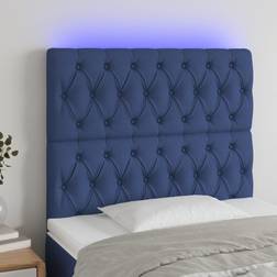 vidaXL Jinlefu À LED Bleu 100x7x118/128 cm Tissu Tête de lit