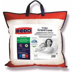 Dodo Oreiller Grand Luxe Quallofil Allerban 60 x 60 cm - Blanc Coussin de Décoration Complet Blanc (60x60cm)