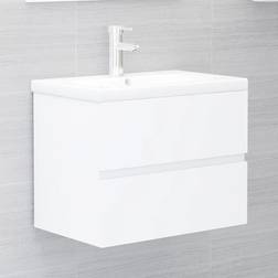 vidaXL Mueble Con Lavabo Madera De Ingeniería Blanco