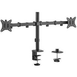 Gembird MA-D2-01 Adjustable Desk 2 Display Mounting Arm 32" VESA 100 Noir