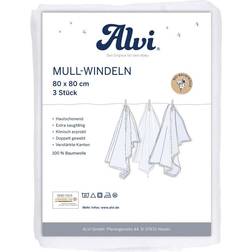 Alvi Gaasluiers 3-pack wit 80 x 80 cm Wit 80x80 cm