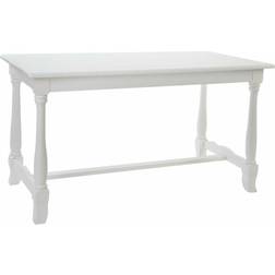 Dkd Home Decor Wood White Dining Table