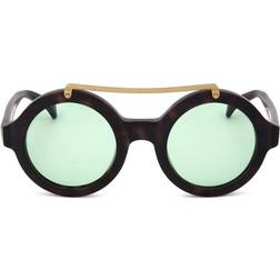 Saturnino Mercury 3 Men's Sunglasses Tortoiseshell - Matte Dark Tortoise Gold Bridge