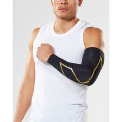 2XU Force Compression Arm Guards-BLACK/GOLD-S