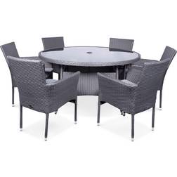 Royalcraft Malaga Patio Dining Set, 1 Table incl. 6 Chairs