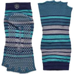 Gaiam Striped Toeless Yoga Socks Skyline