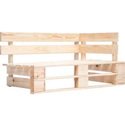 vidaXL Panca Angolare su Pallet in Legno - Marrone Panchina da Giardino