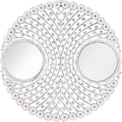 BigBuy Home 90 White MDF Wall Mirror 36cm