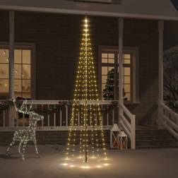 vidaXL Julgran På Flaggstång Varmvit 310 Leds 300 cm Flaggstångsbelysning