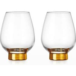 Godinger Column Gold Red Wine Glass Set of 2 Calice da Vino 2pcs