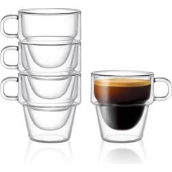 Joyjolt Stoiva Double Insulated Espresso Drikkeglass 4st