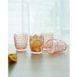 Fitz and Floyd Trestle Blush Double Old Fashioned Drink Glass