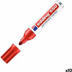 Edding Dauermarker 550 3-4 Mm Rot 10 Stück