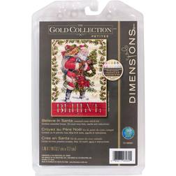 Dimensions Dimensions Gold Petite Counted Cross Stitch Kit 5 X7 -Believe In Santa 18 Count