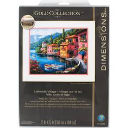 Dimensions Dimensions/Gold Collection Counted Cross Stitch Kit 15"X12"-Lakeside Village 16 Count