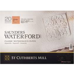 St Cuthberts Mill Saunders Waterford Akvarellblock White HP 36x26 cm 300g