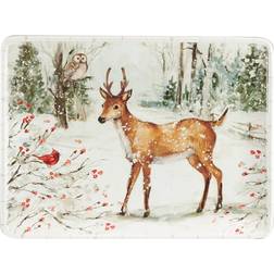 Certified International Winter's Walk 16" Rectangular Platter Multi Serving Dish