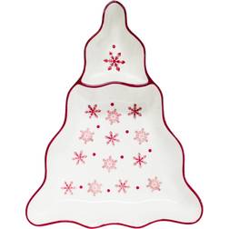 Euro Ceramica Winterfest Chip Tree Serving Dish