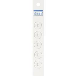 Slimline Buttons -Clear 2-Hole 5/8 5/Pkg