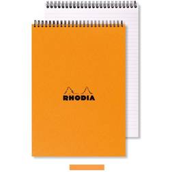 Clairefontaine Bloc Notes Spiralé N°16SP Q5 80 Feuilles Petits Carreaux Orange