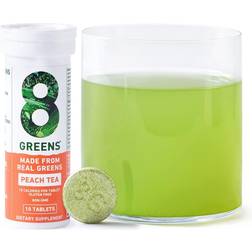 8GREENS Peach Tea Effervescent Daily Superfood- Super