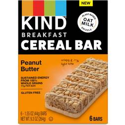 KIND Oatmilk Drizzle Cereal Bar Peanut Butter 6