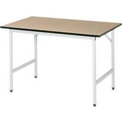 Rau Work table, height adjustable, 800 850 mm, MDF worktop, WxD 1250 x 800 mm, light grey