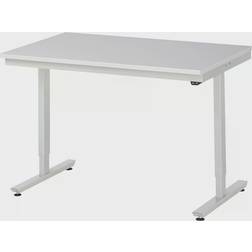 Rau Work table, electric height adjustment, melamine worktop, max. load 150 kg, WxD 1250 x 800 mm