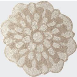 Otil Flower Bath Mat Blanco, Negro