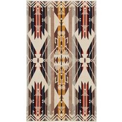 Pendleton Oversized Jacquard Bath Towel White, Beige (177.8x101.6cm)