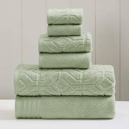 Modern Threads Diamond Jacquard Bath Towel Green