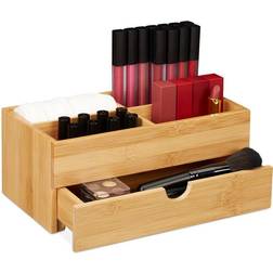 Relaxdays Organizer Bambù 4 Scomparti e 1 Cassetto